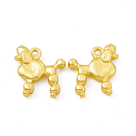 Rack Plating Alloy Pendants, Cadmium Free & Lead Free & Nickle Free, Poodle Dog Charms