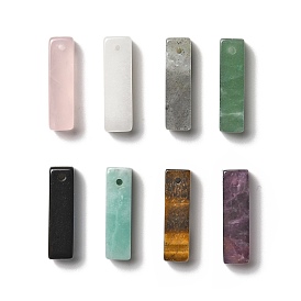 Natural Gemstome Pendants, Cuboid Charms