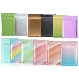 Rectangle Composite Material Ziplock Mylar Bag, Smell Proof Resealable for Packaging Pouch Party Favor Food Lipgloss Jewelry Storage