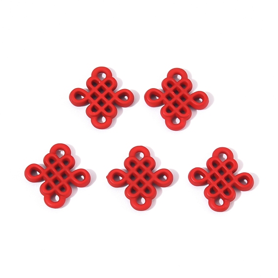 Baking Painted Alloy Chandelier Component Links, Chinese Knot