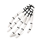 Halloween Theme Plastic Alligator Hair Clips for Woman Girl, with Iron Finding, Skeleton Hand Shape