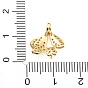 Breloques en laiton avec micro zircone cubique, pour la fabrication de perles baroques, feuille/fleur/lapin