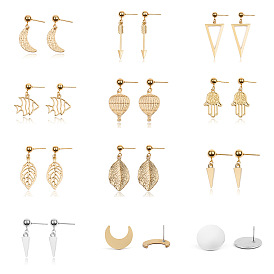 Boucles d'oreilles feuilles de cuivre dorées - polyvalentes, bijoux élégants pour femmes