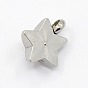 201 Stainless Steel Rhinestone Star Charm Pendants, Grade A, Faceted, 9x8x3mm, Hole: 1mm