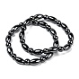 Fashion Non-Magnetic Synthetic Hematite Stretch Bracelets, 50mm