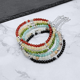 Bracelet de perles de pierres précieuses