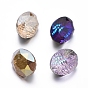 Glass Rhinestone Cabochons, Pointed Back Plated, Faceted, Oval