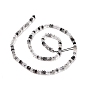 Naturel noir quartz rutile brins de perles, facette, rondelle