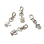 Angel Tibetan Style Alloy Keychain, with Swivel Lobster Claw Clasps and Iron Open Jump Rings