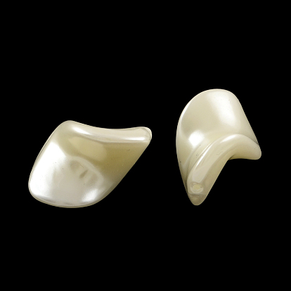 Perles en plastique imitation perles abs, 27x17x10mm, trou: 1.5 mm, environ 268 pcs / 500 g