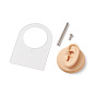 Moule d'affichage d'oreille en silicone souple, avec supports en acrylique, Boucles d'oreilles clou d'oreille affichage outils d'enseignement pour percer la pratique de l'acupuncture de suture