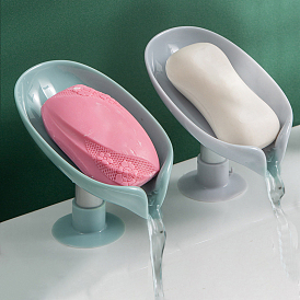 Porte-savons en plastique, économiseurs de savon auto-drainants pour pain de savon, ovale