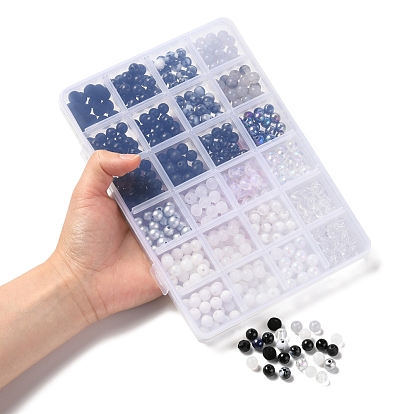 Kit de fabricación de pulseras elásticas con cuentas de bricolaje, incluyendo cuentas redondas acrílicas, hilo elástico