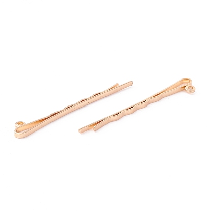 Iron Hair Bobby Pin Findings, with Loop