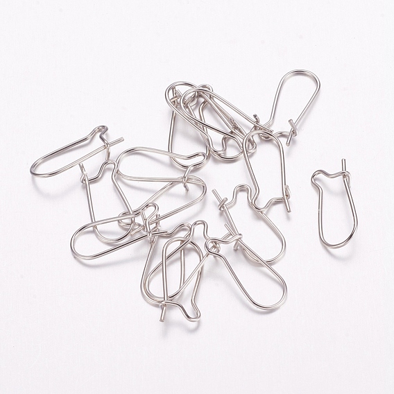 Brass Hoop Earrings Findings Kidney Ear Wires, Lead Free and Cadmium Free