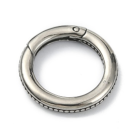 Style tibétain 316 anneaux de porte à ressort en acier inoxydable chirurgical, rond