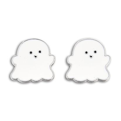 Ghost Shape Enamel Pin, Platinum Plated Alloy Badge for Backpack Clothes, Nickel Free & Lead Free