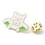 Animal Enamel Pins, Light Gold Alloy Brooches, Mouse/Cat/Fox/Rabbit