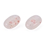 Marbled Stone Style Opaque Acrylic Beads, Oval