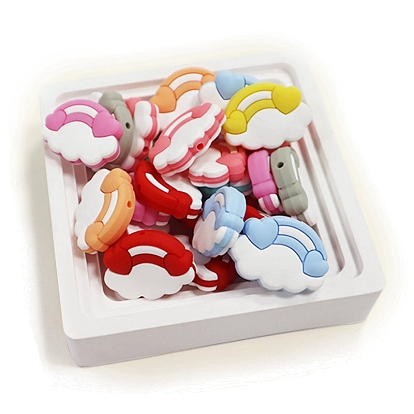 Perles de silicone écologiques de qualité alimentaire cloud, perles à mâcher pour les jouets de dentition, Diy soins infirmiers colliers faisant