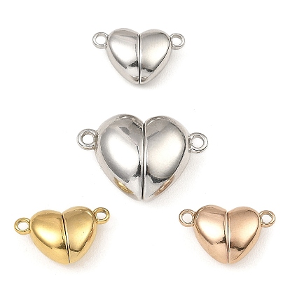 304 Stainless Steel Magnetic Clasps, Heart