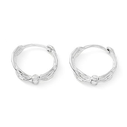 Twisted 925 Sterling Silver Small Huggie Hoop Earrings, Exquisite Minimalist Earrings for Girl Women