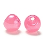 Perles acryliques opaques, ronde, top foré