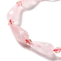 Natural Rose Quartz Beads Strands, Faceted, Teardrop