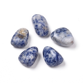 Natural Blue Spot Jasper Beads, Healing Stones, for Energy Balancing Meditation Therapy, Tumbled Stone, Vase Filler Gems, No Hole/Undrilled, Nuggets