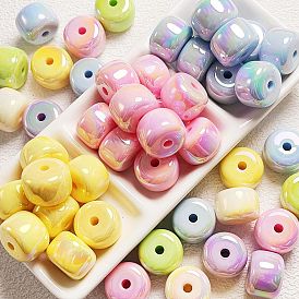 Spray Painted Plastic Beads, Barrel