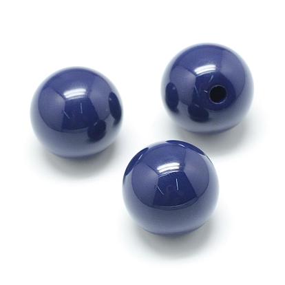 Opaque Acrylic Beads, Half Drilled Beads, Round