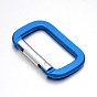 Square Aluminum Rock Climbing Carabiners, Key Clasps, 53x34x7mm