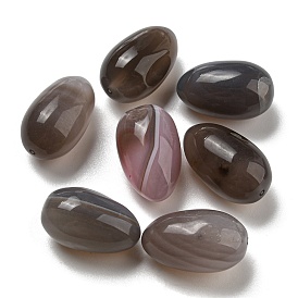 Natural Agate Beads, Half Drilled, Teardrop