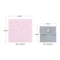 6Pcs 6 Style Square Velvet Jewelry Bags, with Snap Fastener
