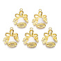 Golden Plated Alloy Pendants, with Enamel, Bell, for Christmas