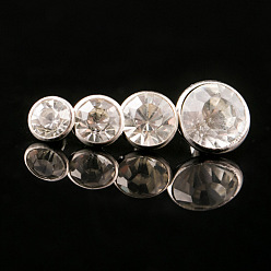 Messingkristall-Strassnieten, mit 304 Edelstahlabdeckung, für Geldbörse Handtasche Schuhe Leder Handwerk Kleidung Gürtel, Runde