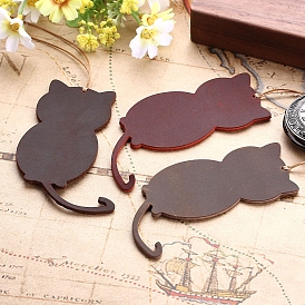 Leather Bookmarks, Sitting Cat Shape Bookmark