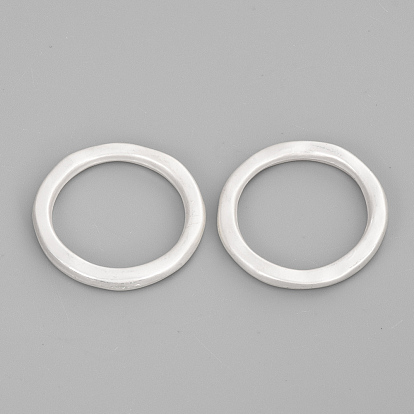 Alloy Toggle Clasps, Cadmium Free & Lead Free, Matte Style, 925 Sterling Silver Plated