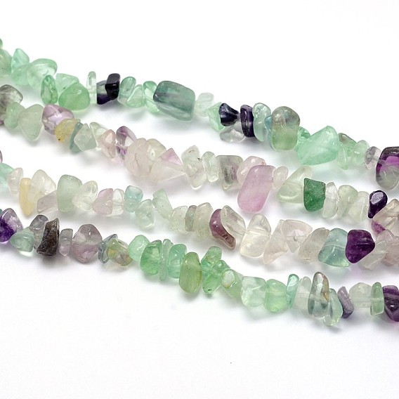 Natural Fluorite Beads Strands, Chips