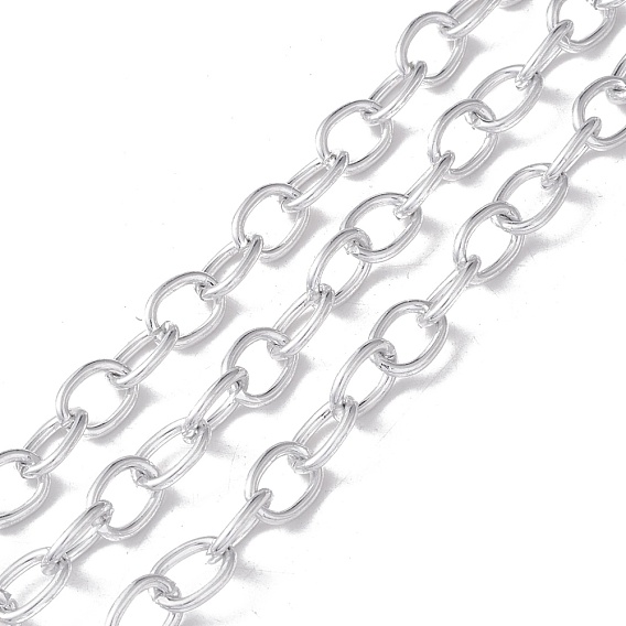 Oval Oxidation Aluminum Cable Chains, Unwelded, with Spool