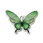 Pendentifs acryliques opaques, avec anneau de saut en fer platine, charmes de papillon
