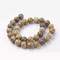 Natural Picture Jasper Bead Strands, Round