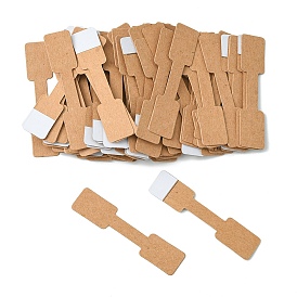 Paper Fold Over Blank Sticky Price Tags, Rectangle