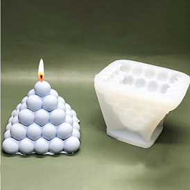 Moules en silicone de qualité alimentaire pour bougie à bulles pyramidale, bricolage, pour la fabrication de bougies parfumées