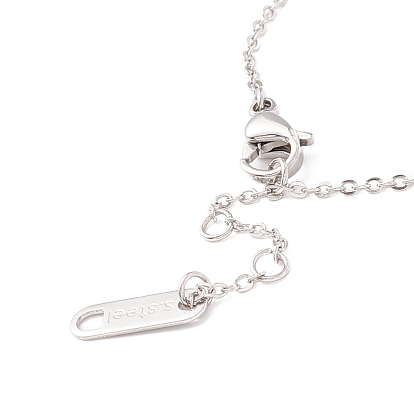 304 bracelets de chaîne d'acier inoxydable, avec perle et anneau en résine, pour femme