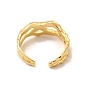 Brass Hollow Open Cuff Ring for Women, Lead Free & Cadmium Free