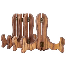 Wood Tea Display Stands, with Iron Finding