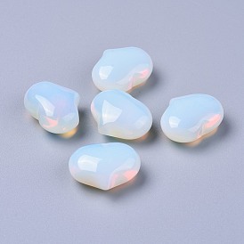 Perlas de Opalite, sin agujero / sin perforar, corazón
