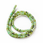Natural Serpentine Beads Strands, Flat Round/Disc