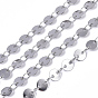 Ion Plating(IP) 304 Stainless Steel Link Chains, Flat Sequin Chains, Soldered
